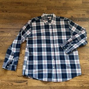 Gap LS XXL Blue and Red Plaid Button Down